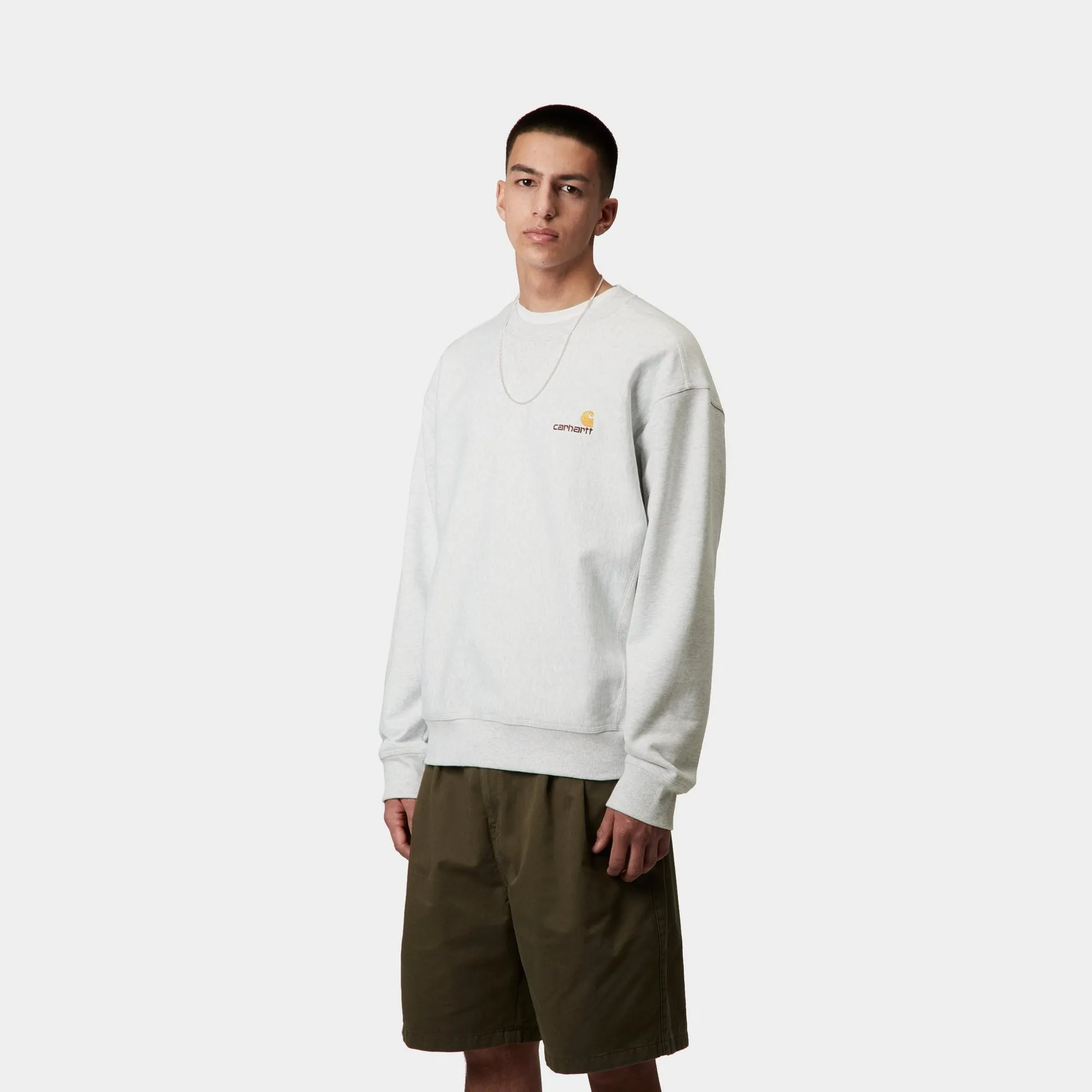 American Script Sweatshirt | Ash Heather Carhartt WIP