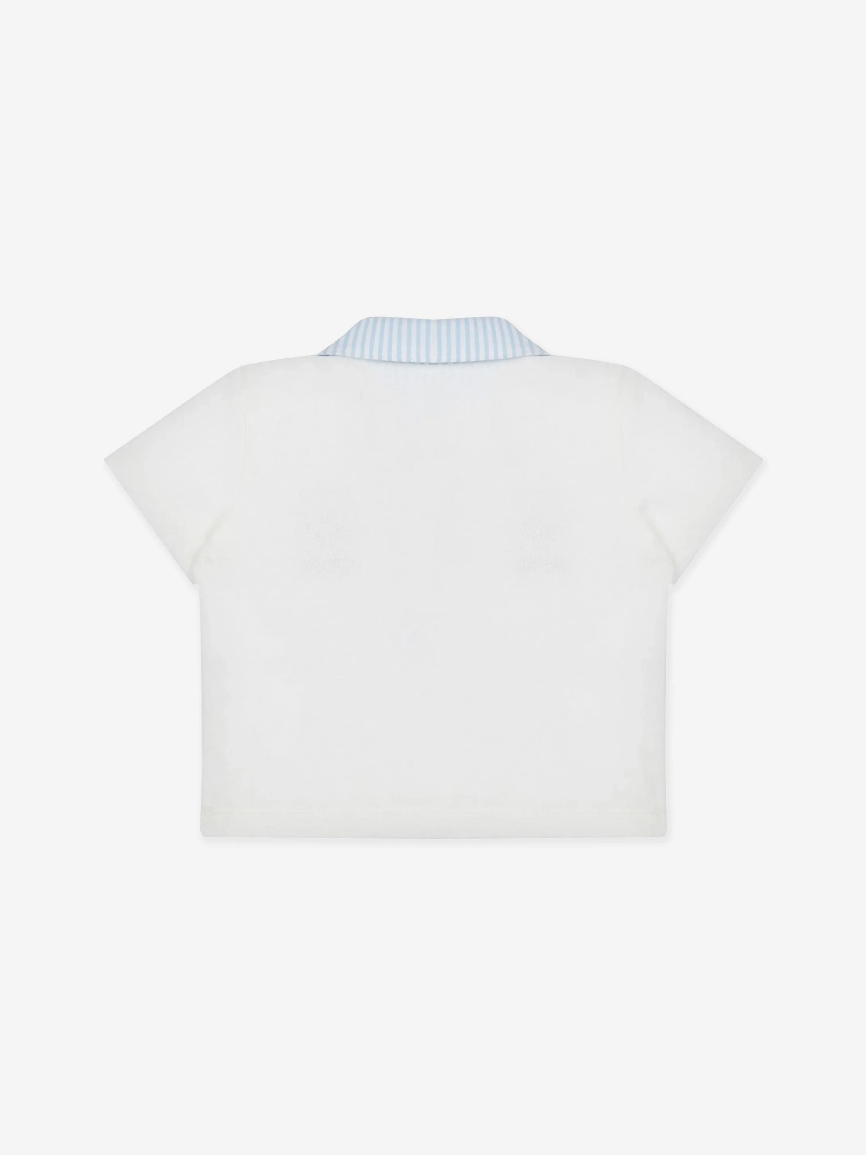 Baby Boys Teddy Bear Polo Shirt in Ivory