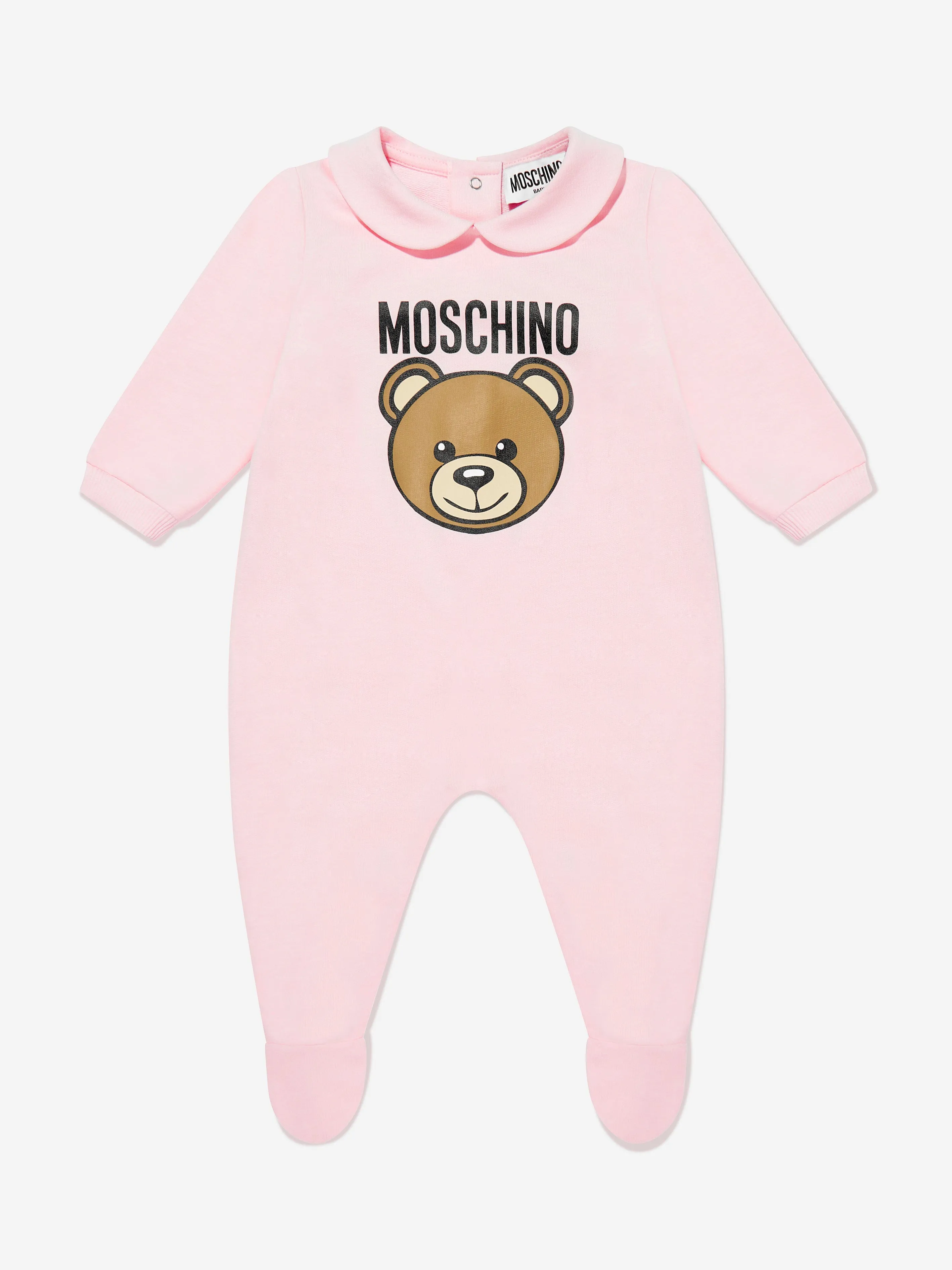 Baby Girls Bear Logo Babygrow Set in Pink