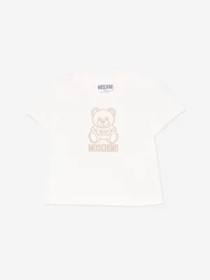 Baby Teddy Bear Logo T-Shirt in Ivory