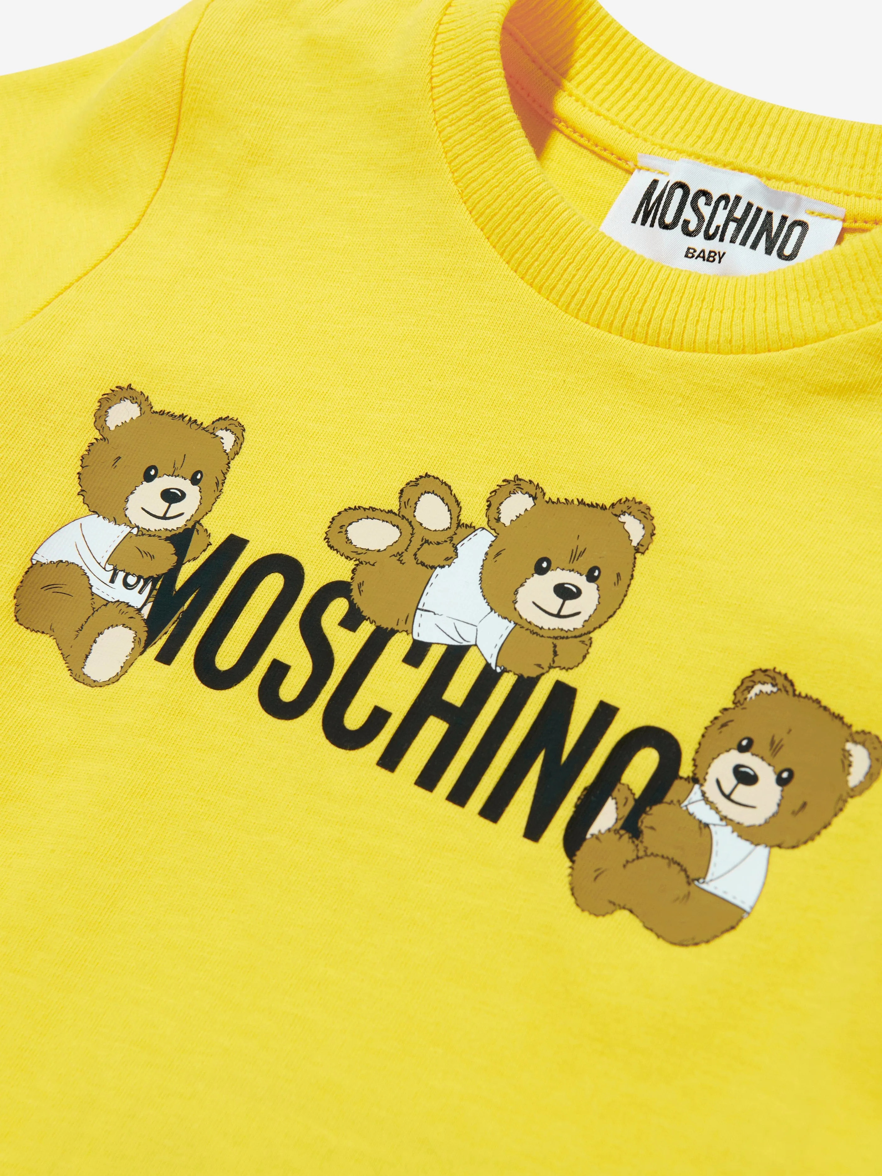 Baby Teddy Bear Logo T-Shirt in Yellow