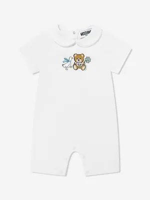 Baby Teddy Bear Romper in Ivory