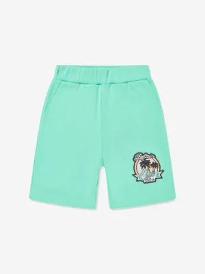 Balmain Kids Jersey Shorts in Green