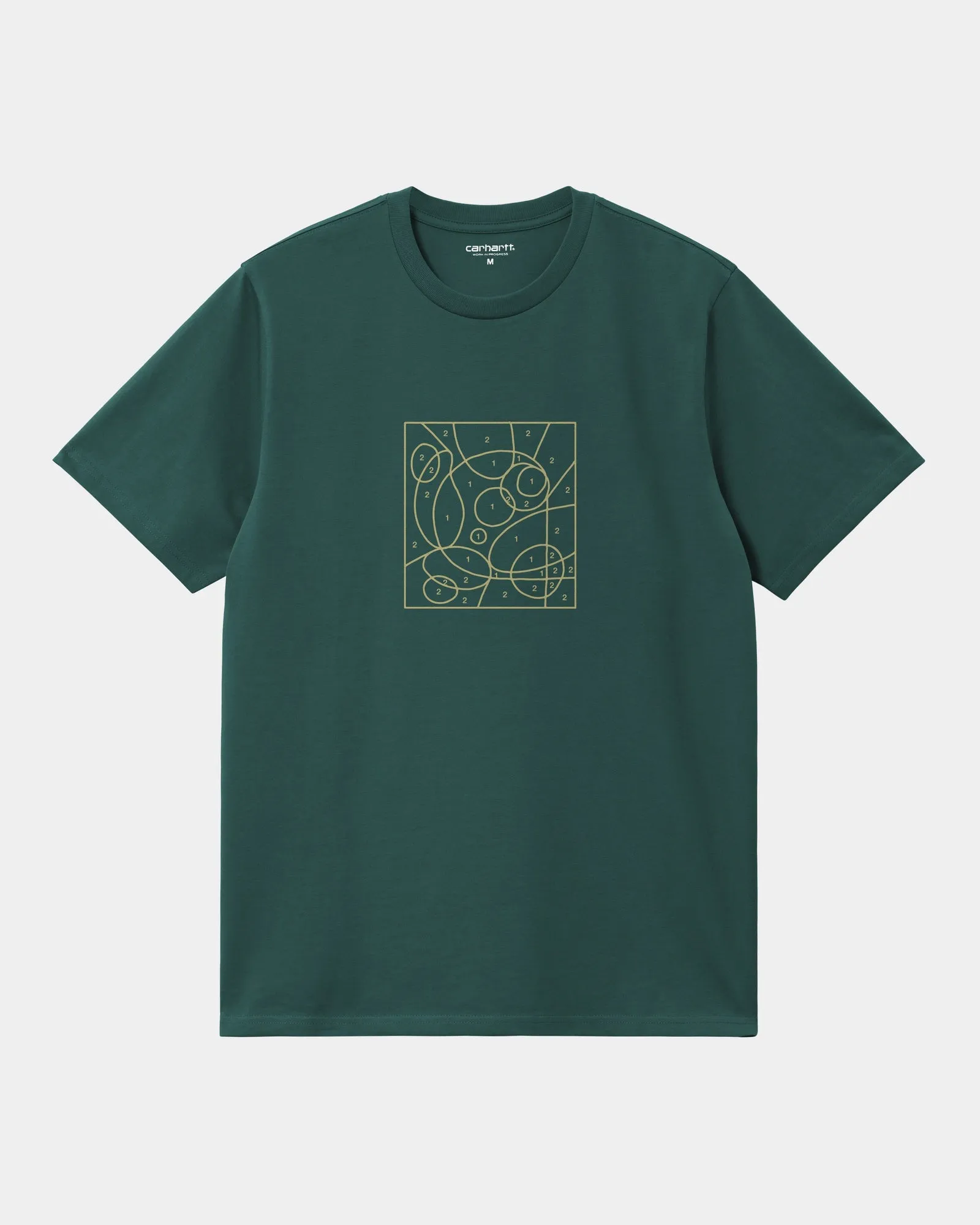 By The Numbers T-Shirt | Rainforest / Air Yellow Carhartt WIP