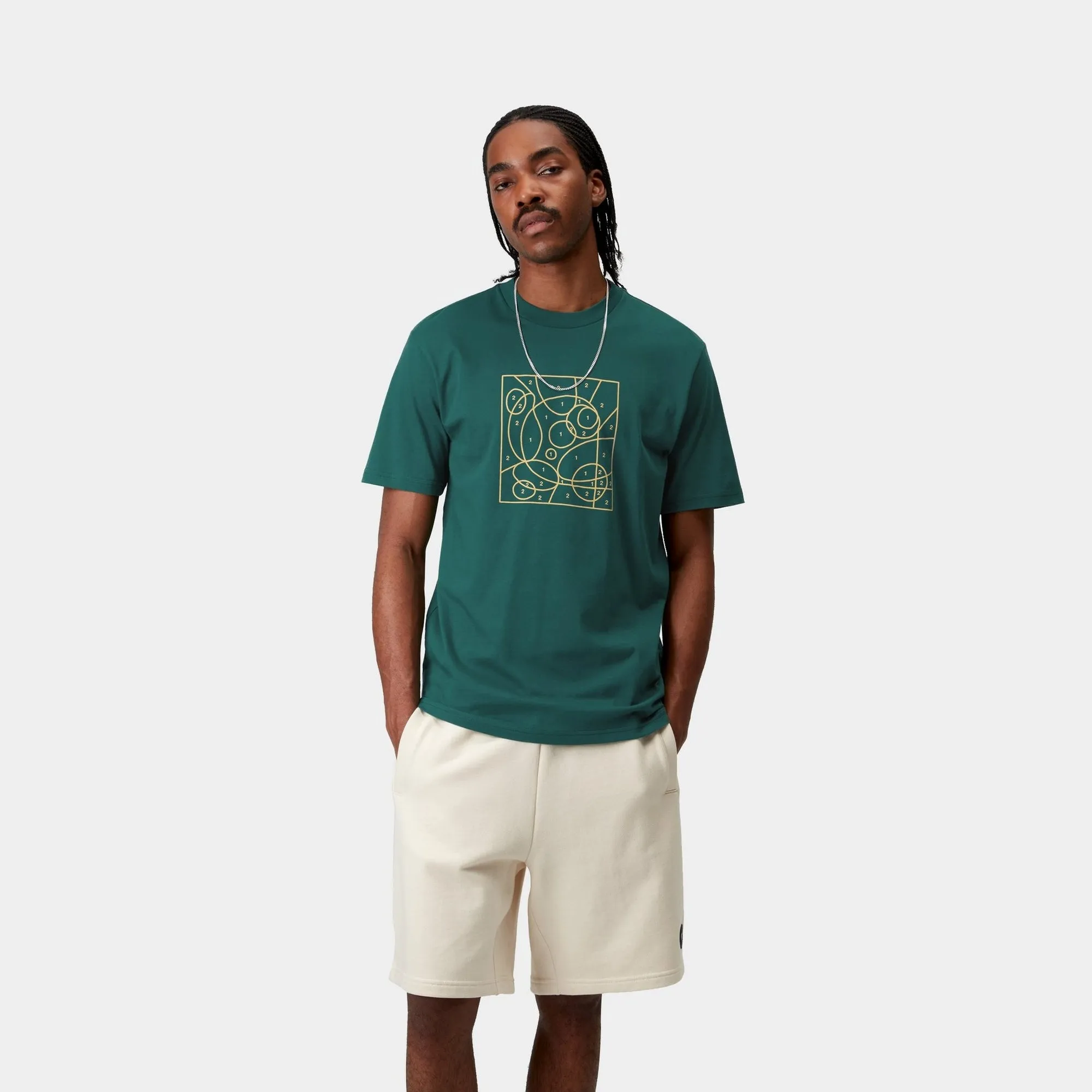 By The Numbers T-Shirt | Rainforest / Air Yellow Carhartt WIP