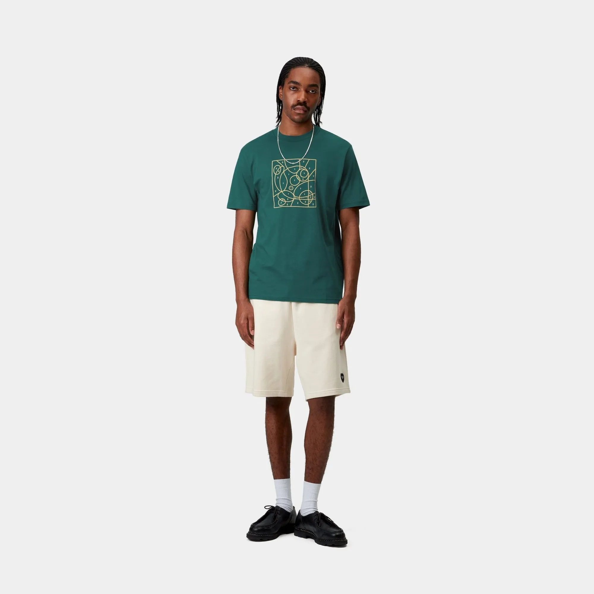 By The Numbers T-Shirt | Rainforest / Air Yellow Carhartt WIP