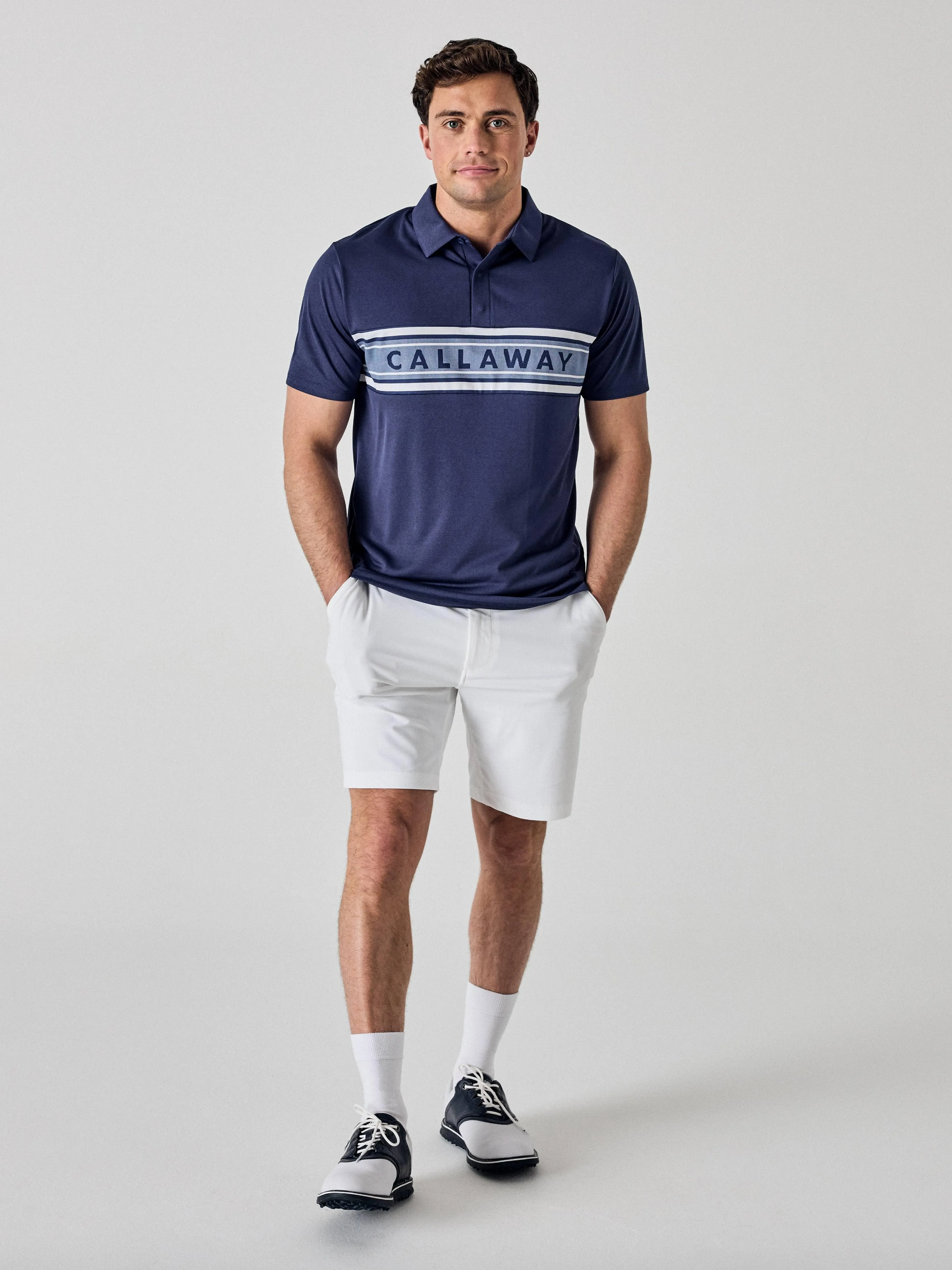 Callaway Legacy Collection™ Mens Logo Block Golf Polo Callaway Apparel