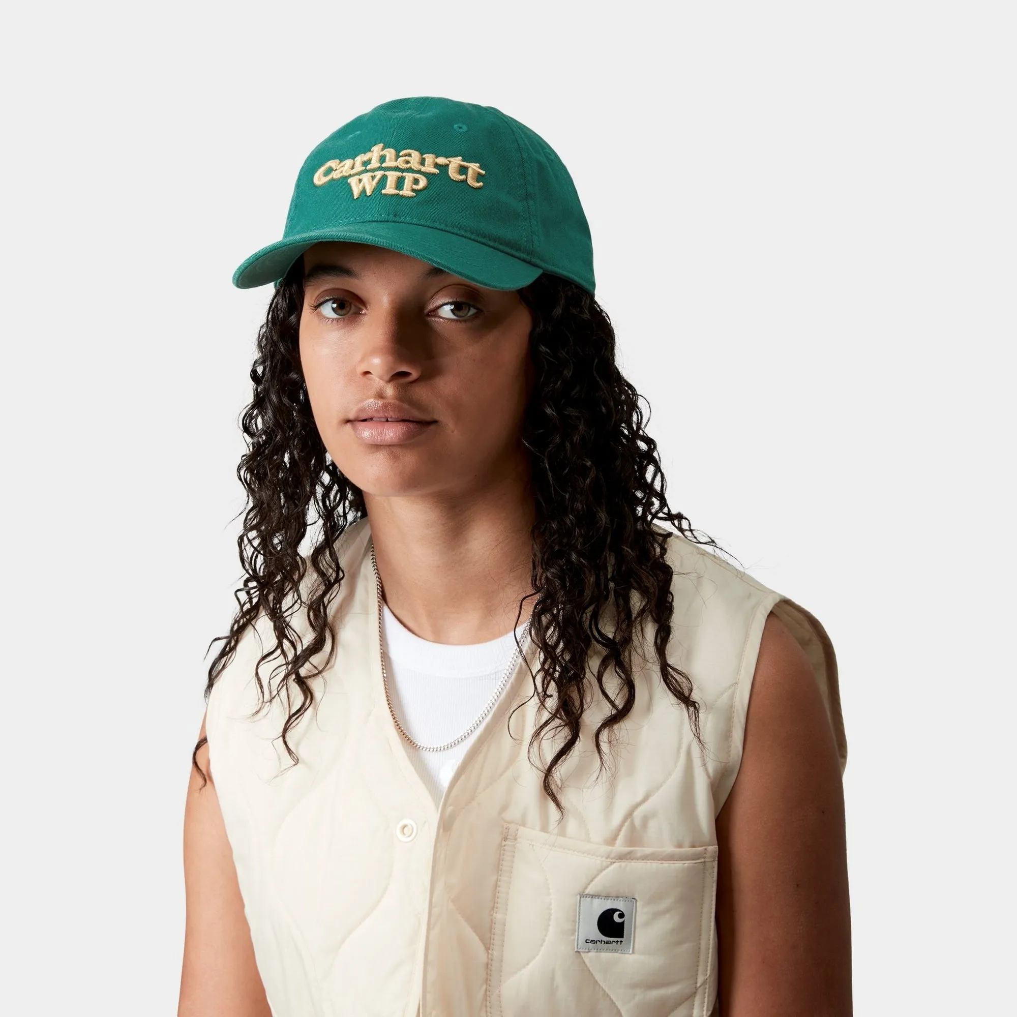 Carhartt WIP Script Cap | Rainforest / Air Yellow Carhartt WIP