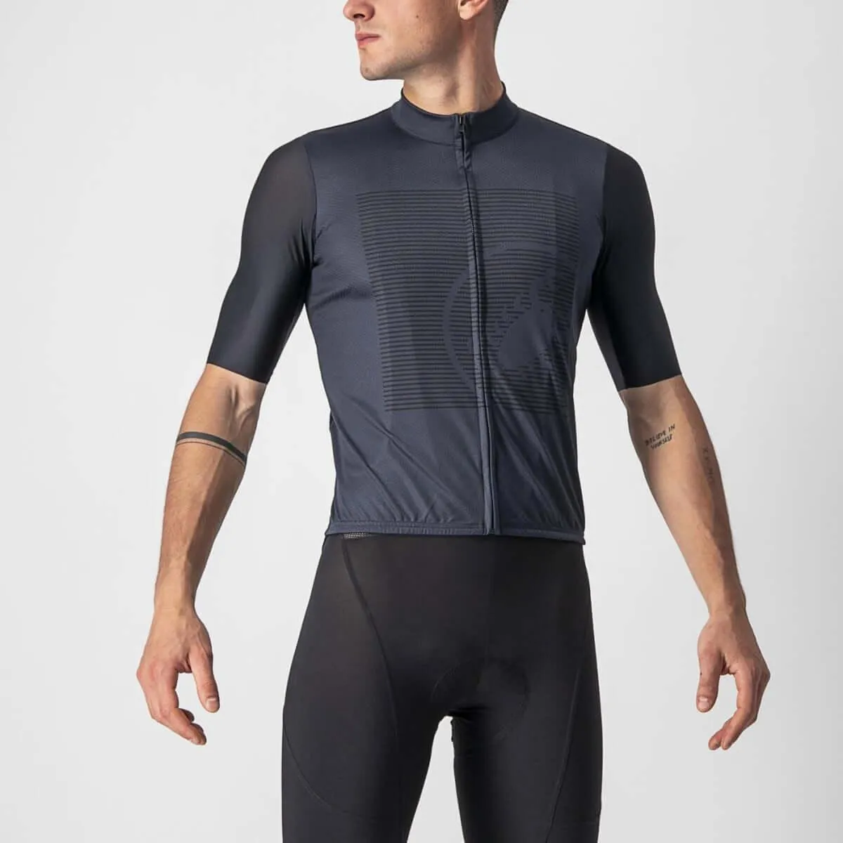 Castelli Bagarre Mens Cycling Jersey (Light Black/Black)