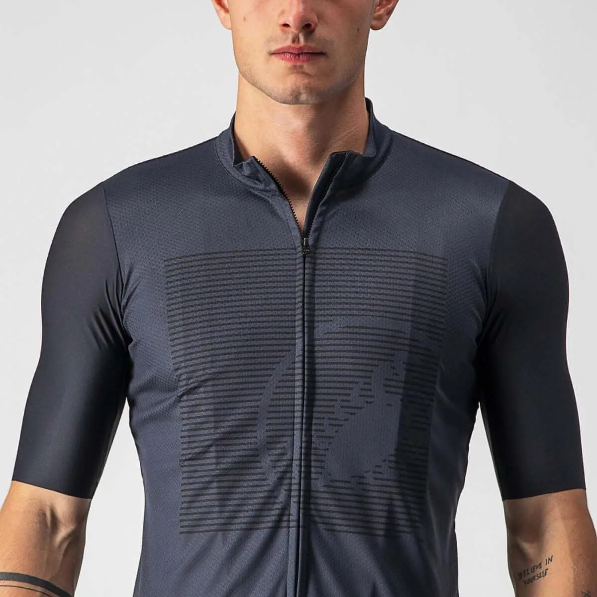 Castelli Bagarre Mens Cycling Jersey (Light Black/Black)