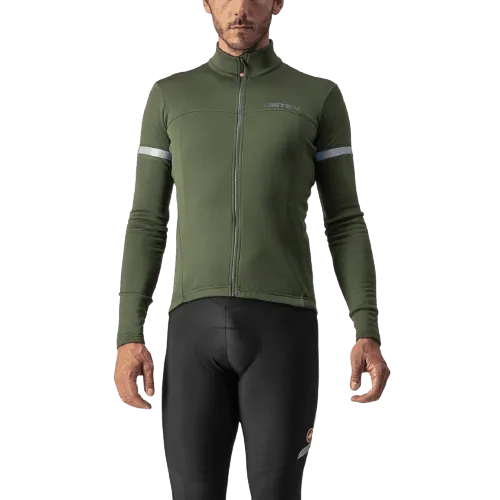 Castelli Fondo 2 Mens Cycling Jersey (Military Green/Silver Reflex)