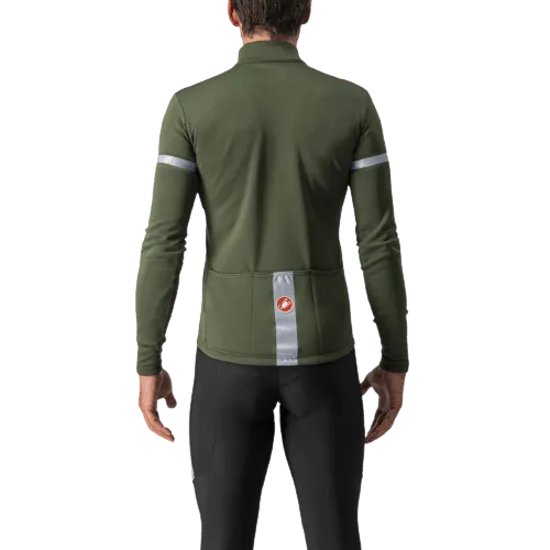 Castelli Fondo 2 Mens Cycling Jersey (Military Green/Silver Reflex)