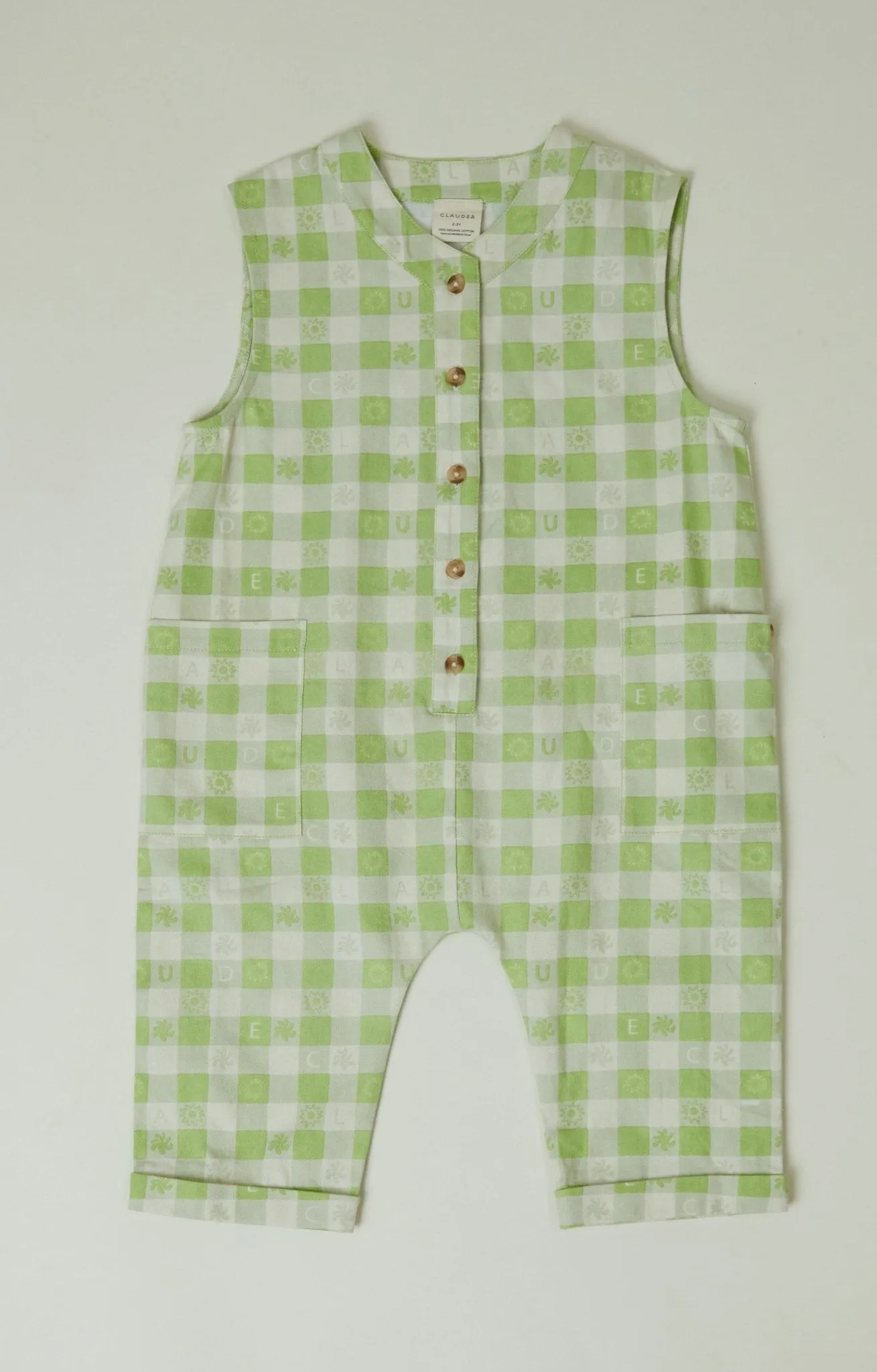 Claude & Co: Charlie Sleeveless Overall Gingham