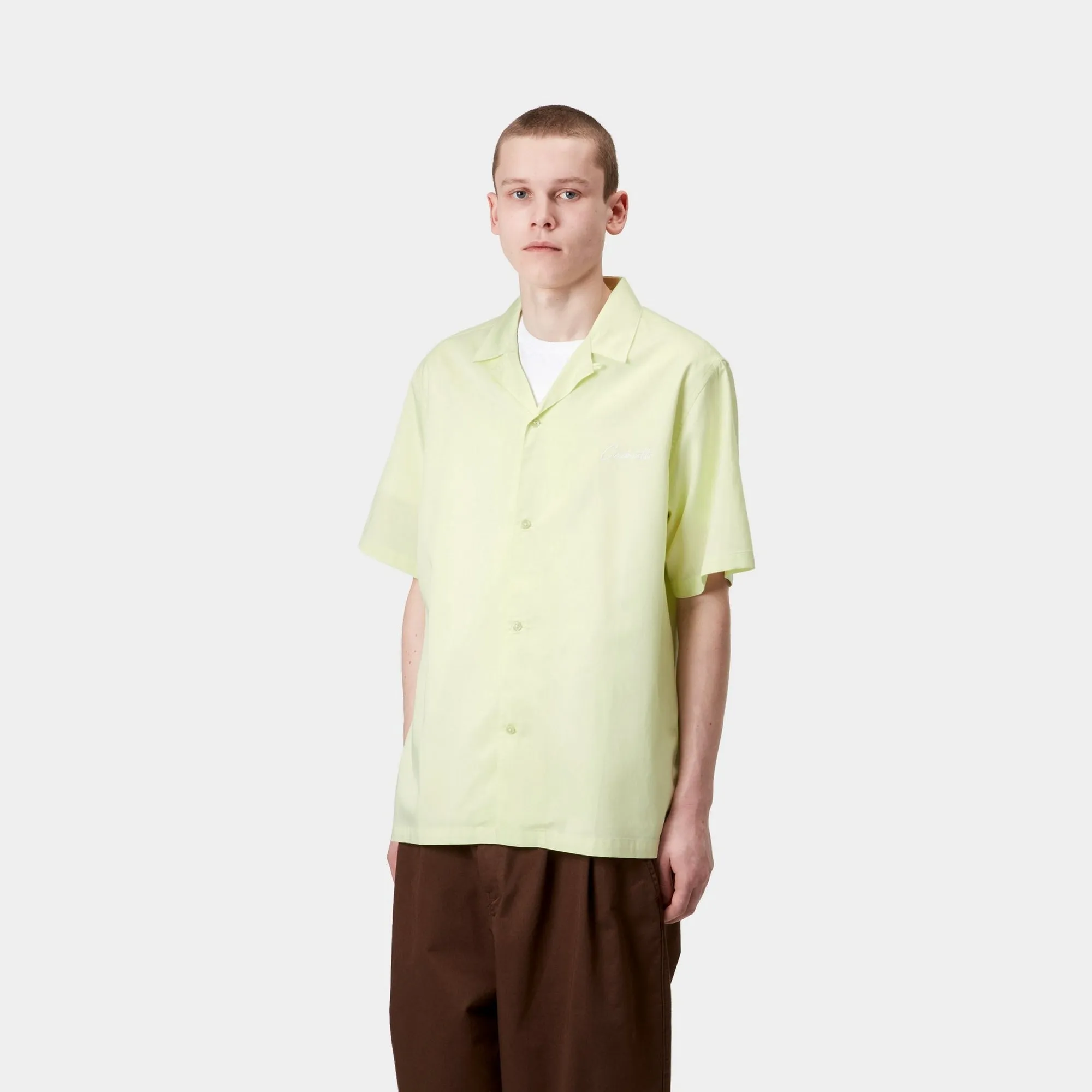 Delray Shirt | Air Green / White Carhartt WIP