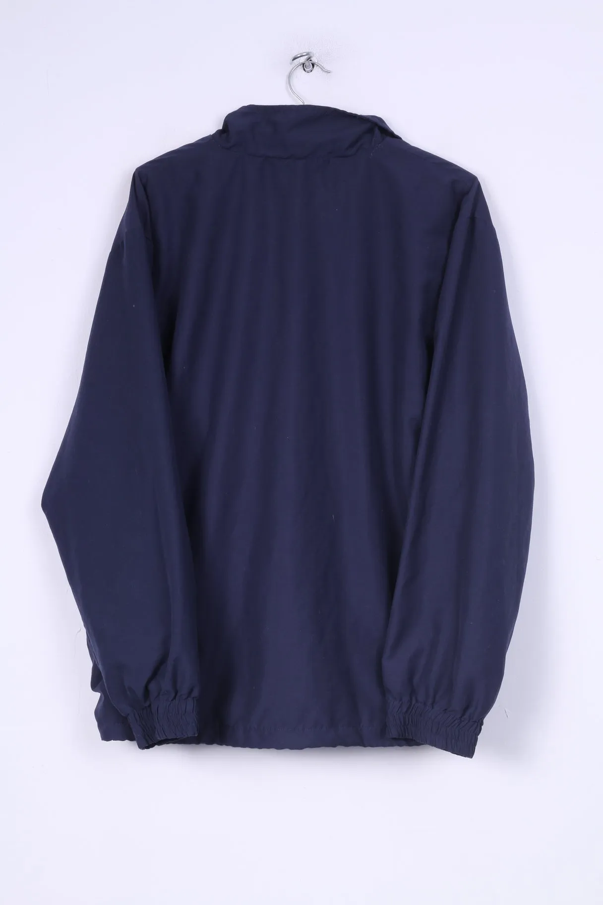 Fila Mens L Jacket Lightweight Zip Neck Zipper Sportswear Kangaoo Pocket Navy