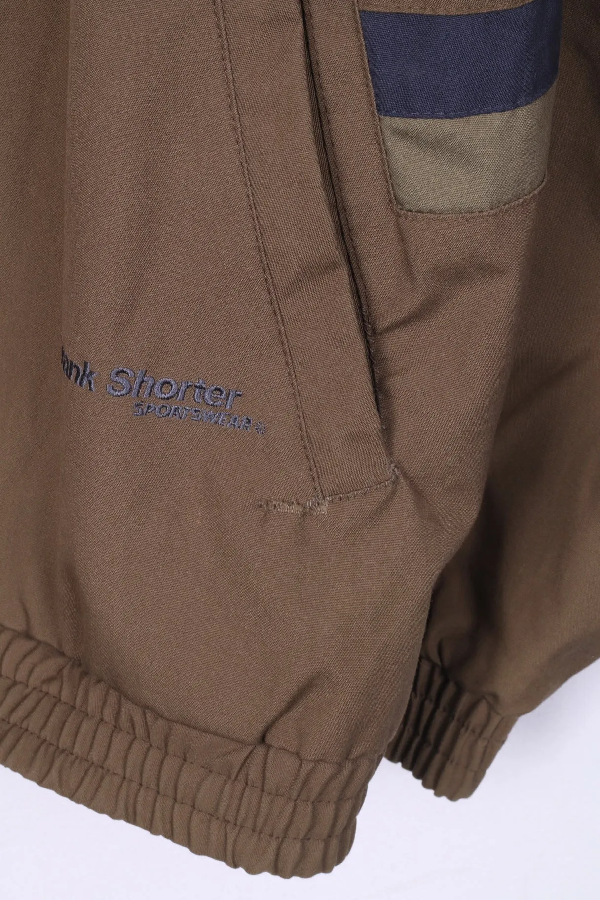 Frank Shorter Mens L Jacket Lightweight Full Zipper Khaki Sportswear Raglan Sleeve Two Pocket