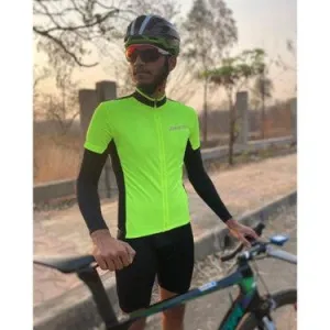 Gambitt Comfort Mens Cycling Jersey (Fluo Yellow)