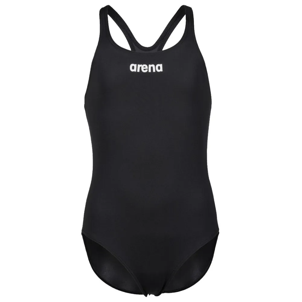 GIRLS' TEAM SWIMSUIT SWIM PRO SOLID - BLACK