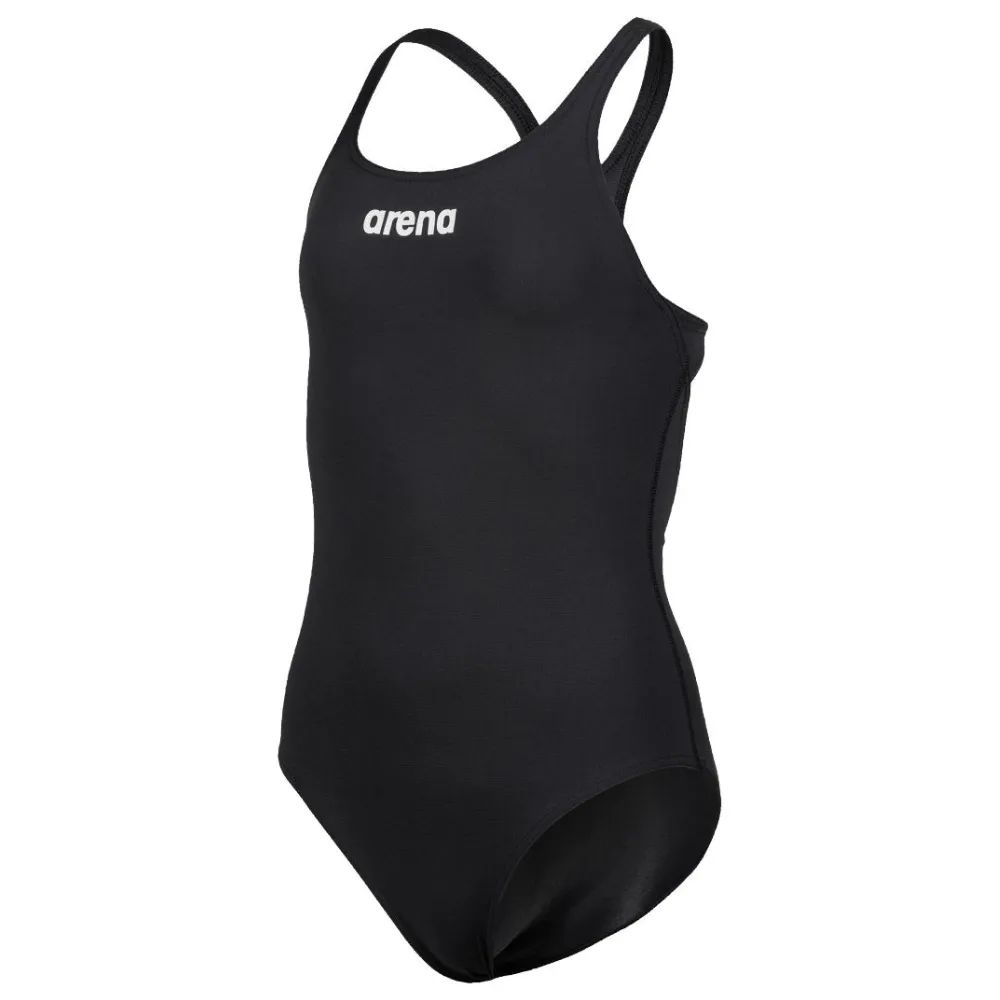GIRLS' TEAM SWIMSUIT SWIM PRO SOLID - BLACK