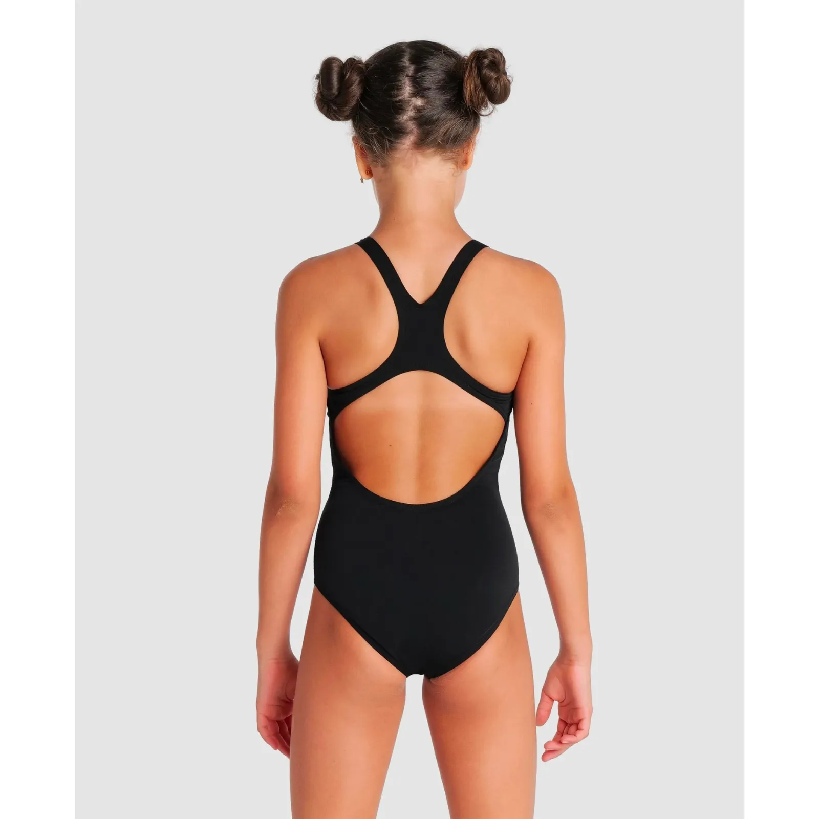 GIRLS' TEAM SWIMSUIT SWIM PRO SOLID - BLACK