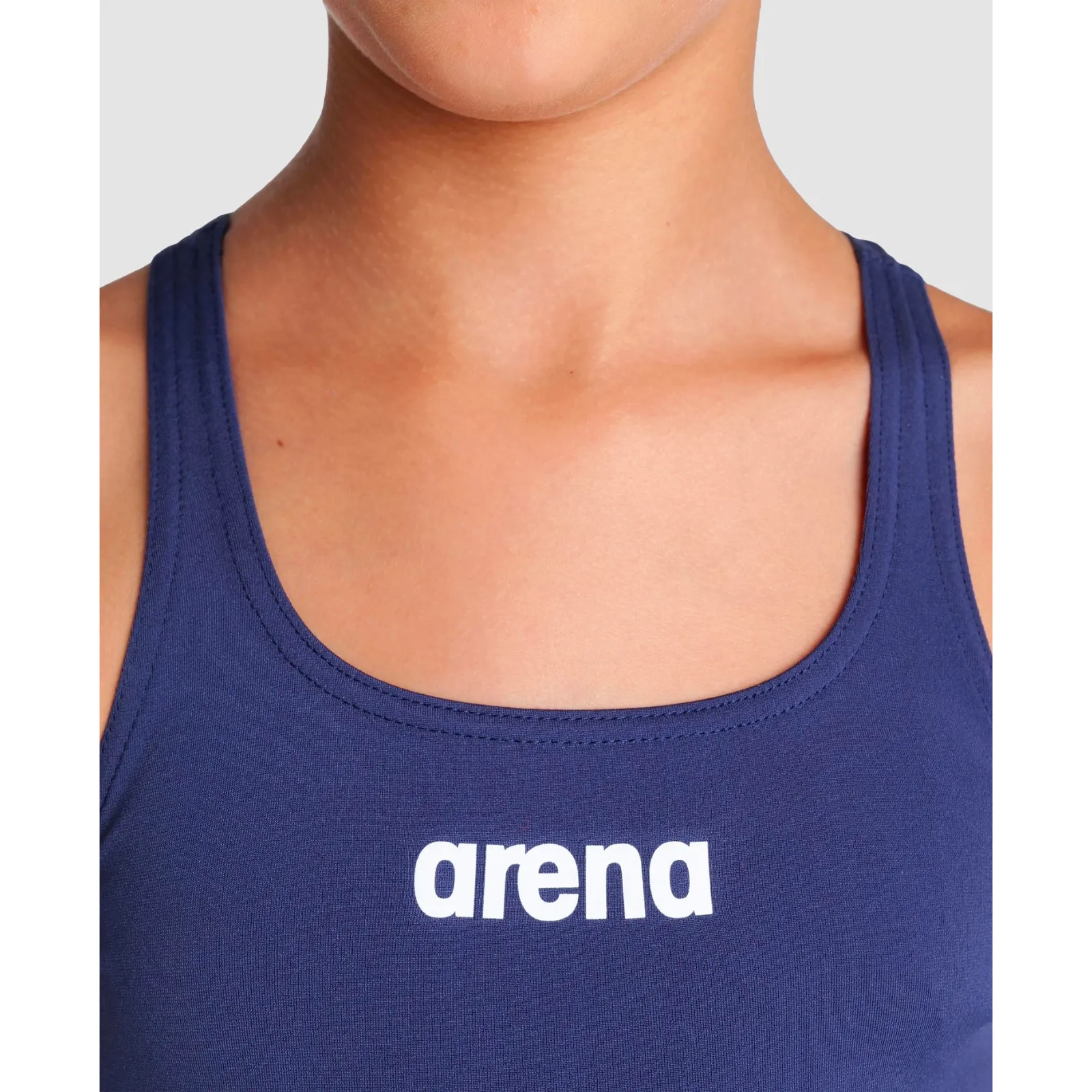 GIRLS' TEAM SWIMSUIT SWIM PRO SOLID - NAVY
