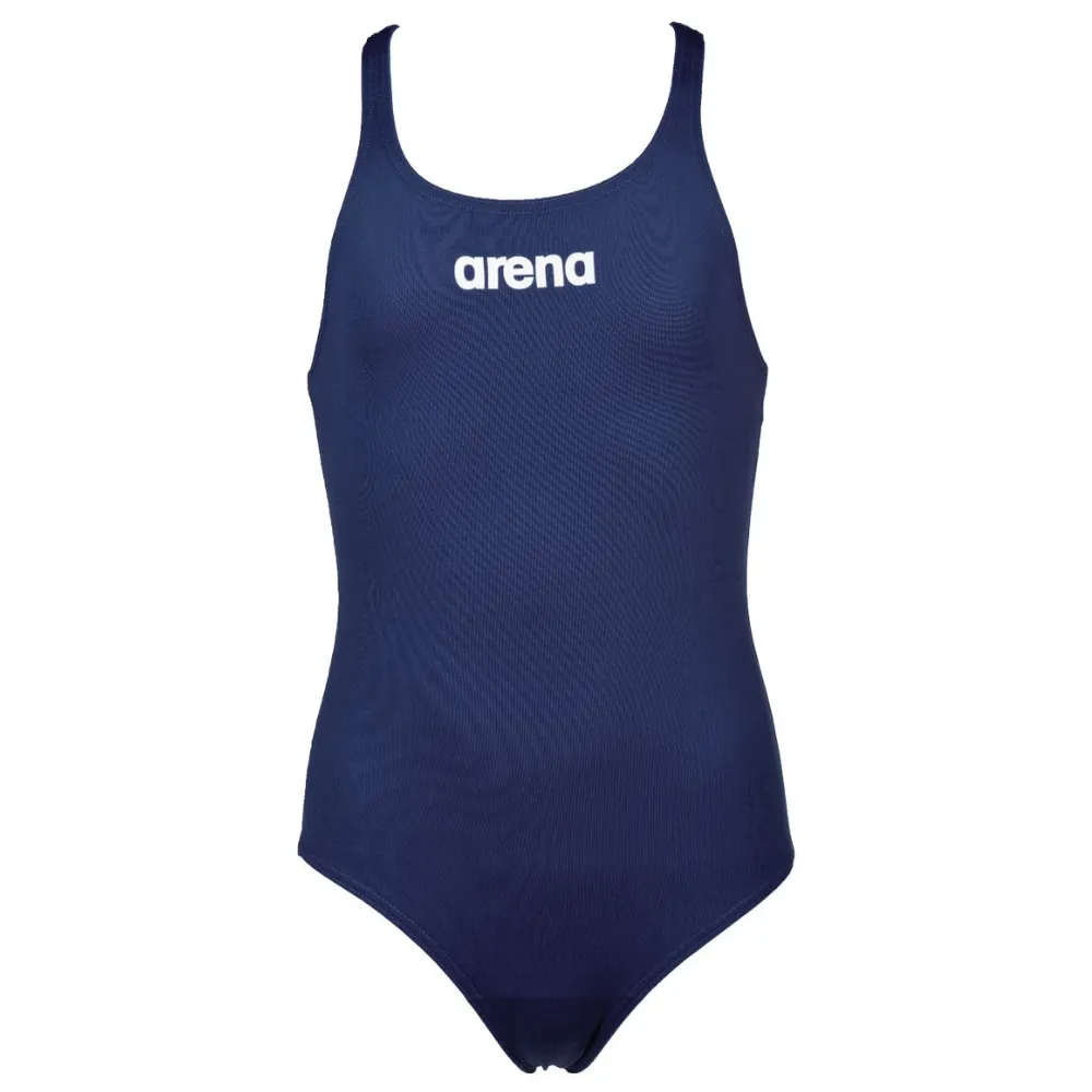 GIRLS' TEAM SWIMSUIT SWIM PRO SOLID - NAVY