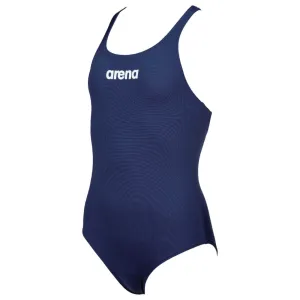 GIRLS' TEAM SWIMSUIT SWIM PRO SOLID - NAVY