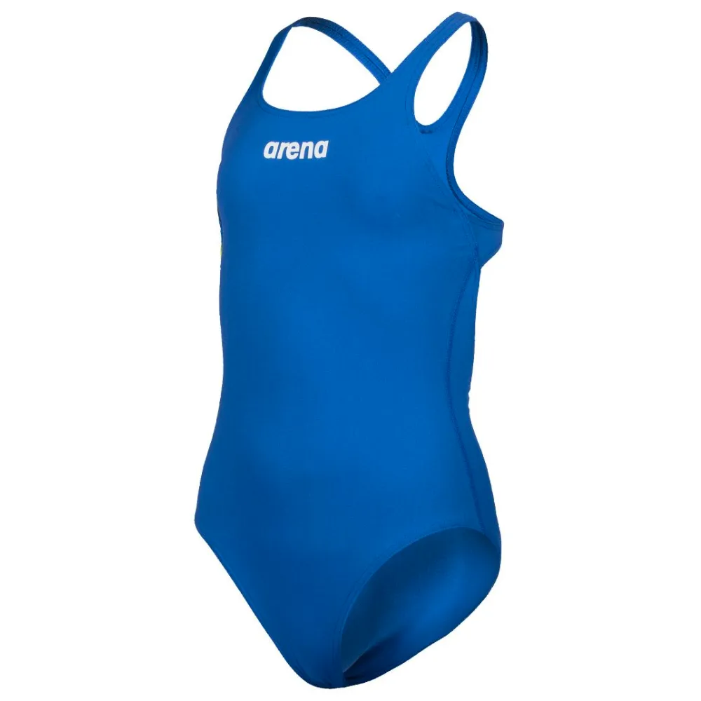 GIRLS' TEAM SWIMSUIT SWIM PRO SOLID - ROYAL