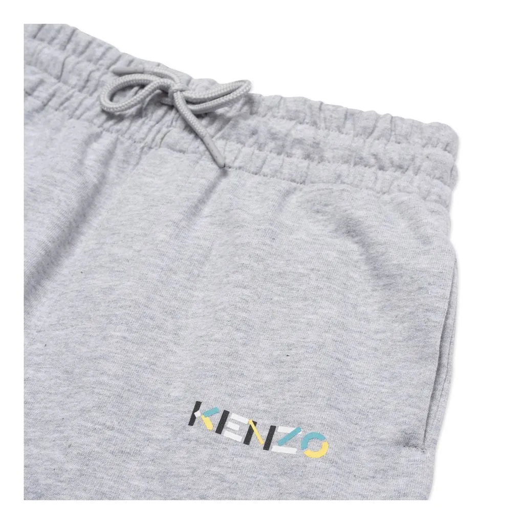 Grey Marl Logo Bermuda Shorts