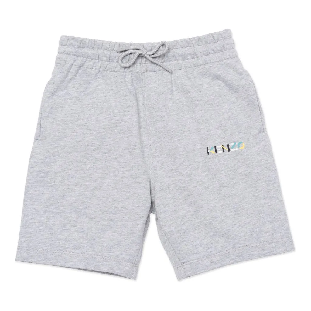 Grey Marl Logo Bermuda Shorts