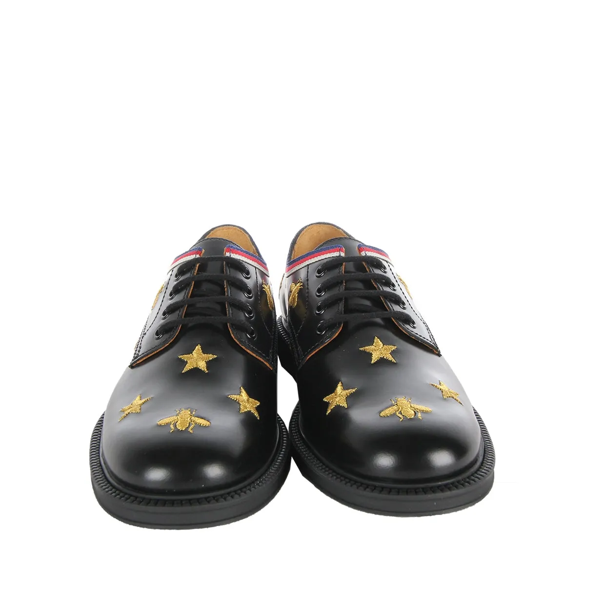 Gucci Kids Bees & Stars Black Shoes