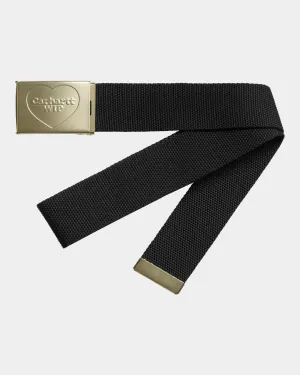 Heart Clip Belt | Black / Gold Carhartt WIP