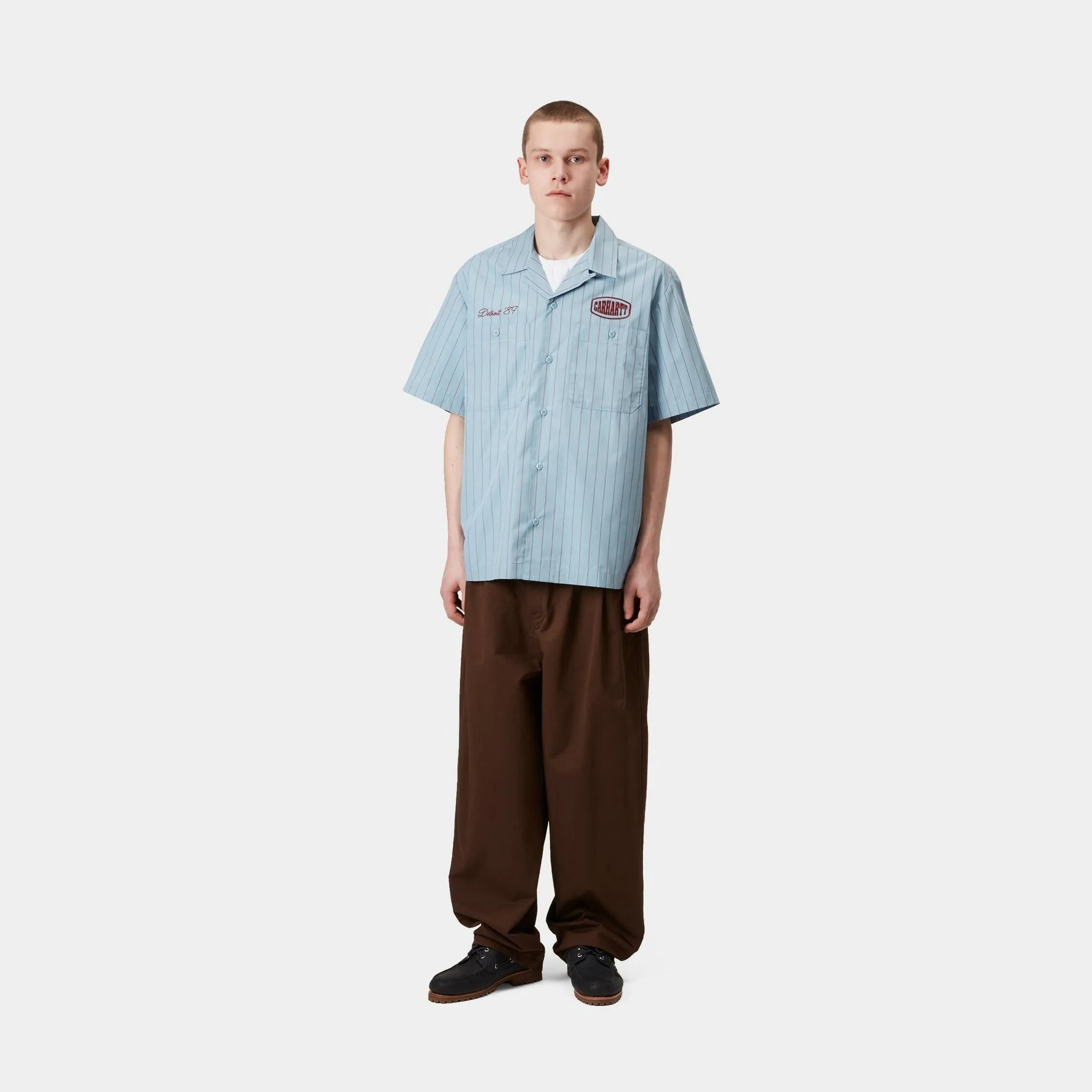 Hendry Shirt | Frosted Blue / Mulberry Seaton Stripe Carhartt WIP