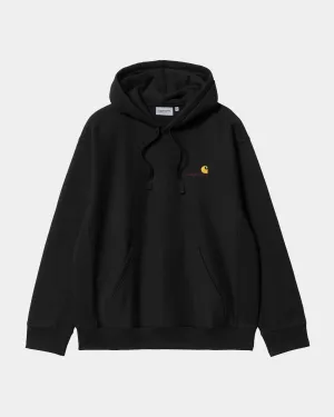 Hooded American Script Sweatshirt | Black Carhartt WIP