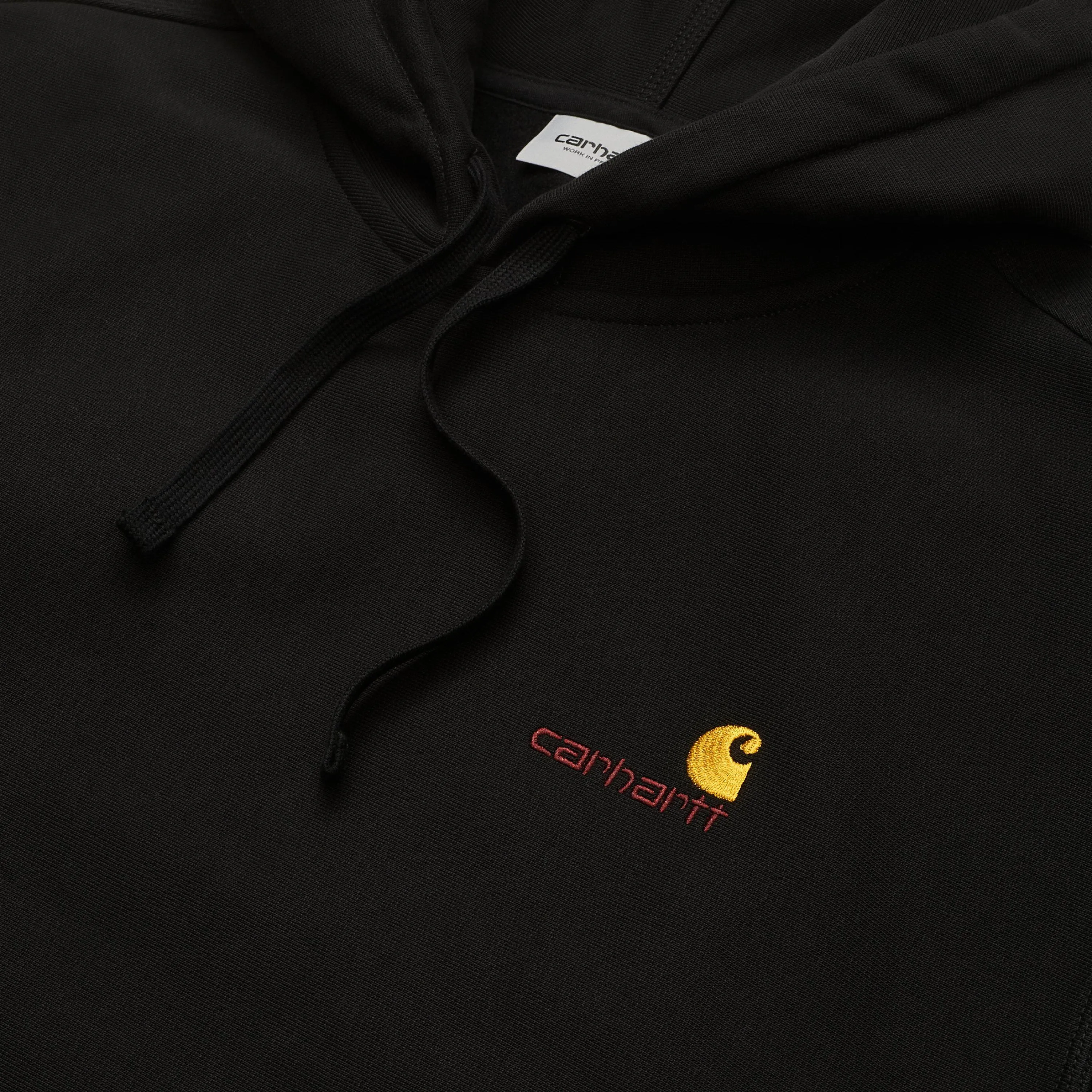 Hooded American Script Sweatshirt | Black Carhartt WIP