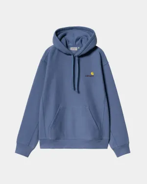 Hooded American Script Sweatshirt | Blue Iris Carhartt WIP