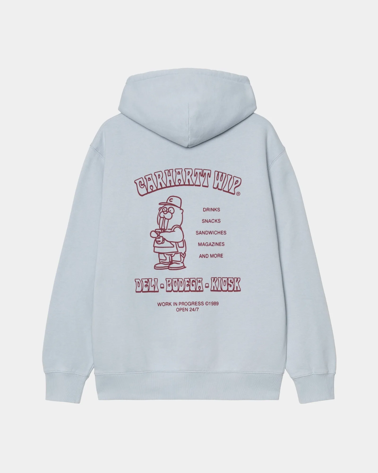 Hooded Sandwich Sweatshirt | Blue Fog / Red Carhartt WIP