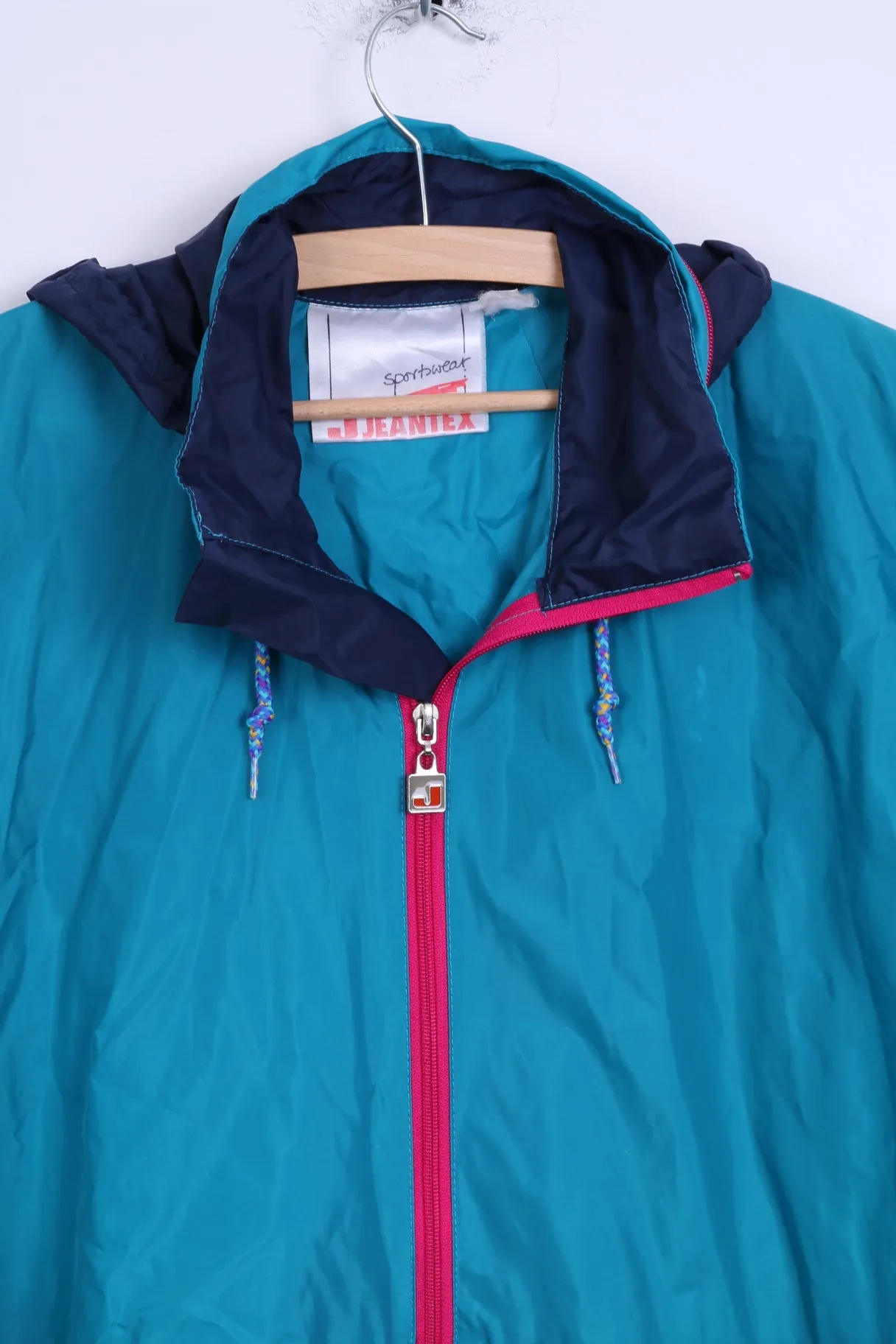 Jeantex Mens L Rain Jacket Sportswear Nylon Waterproof Hodded Top