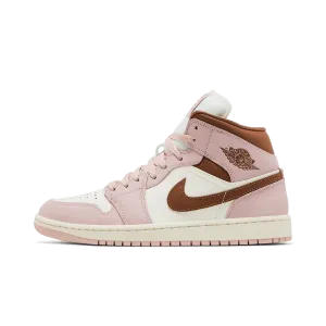 Jordan 1 Mid Pink Oxford Brown (Women's)