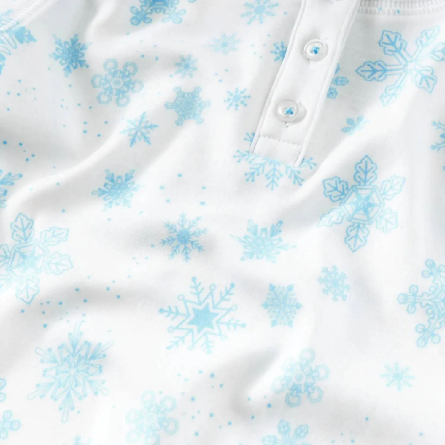 Kids' 2 Piece Pajamas In Blue Snowflakes