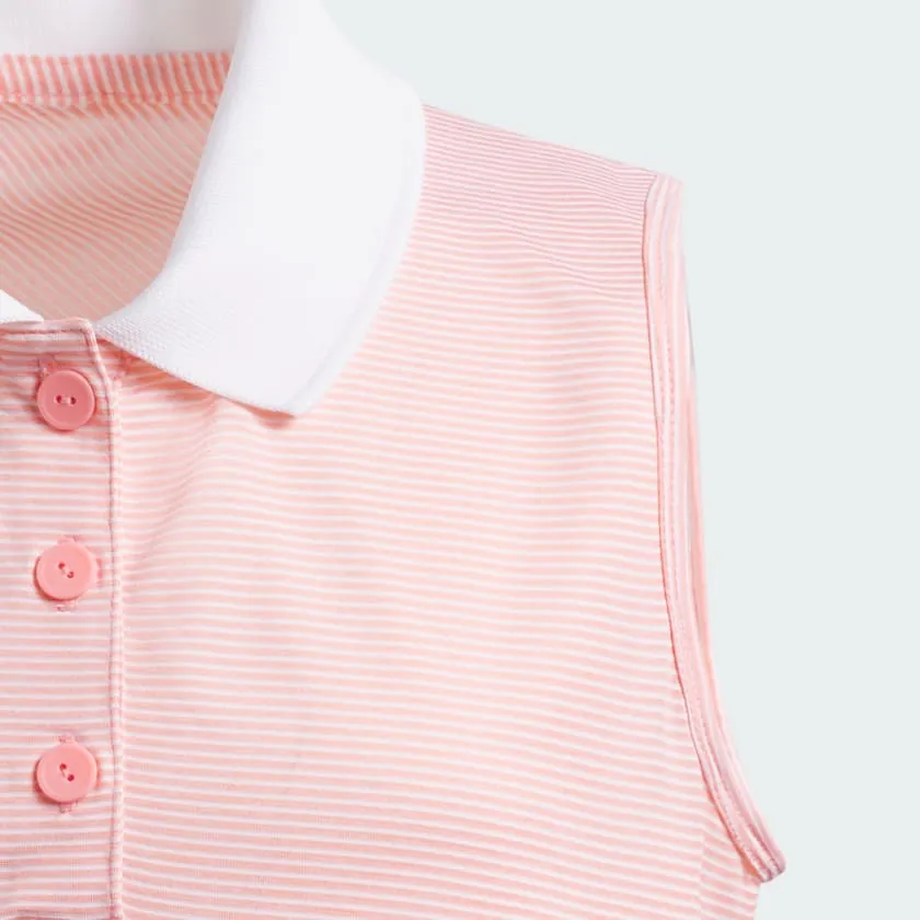 Kids' adidas Ottoman Striped Sleeveless Polo Shirt