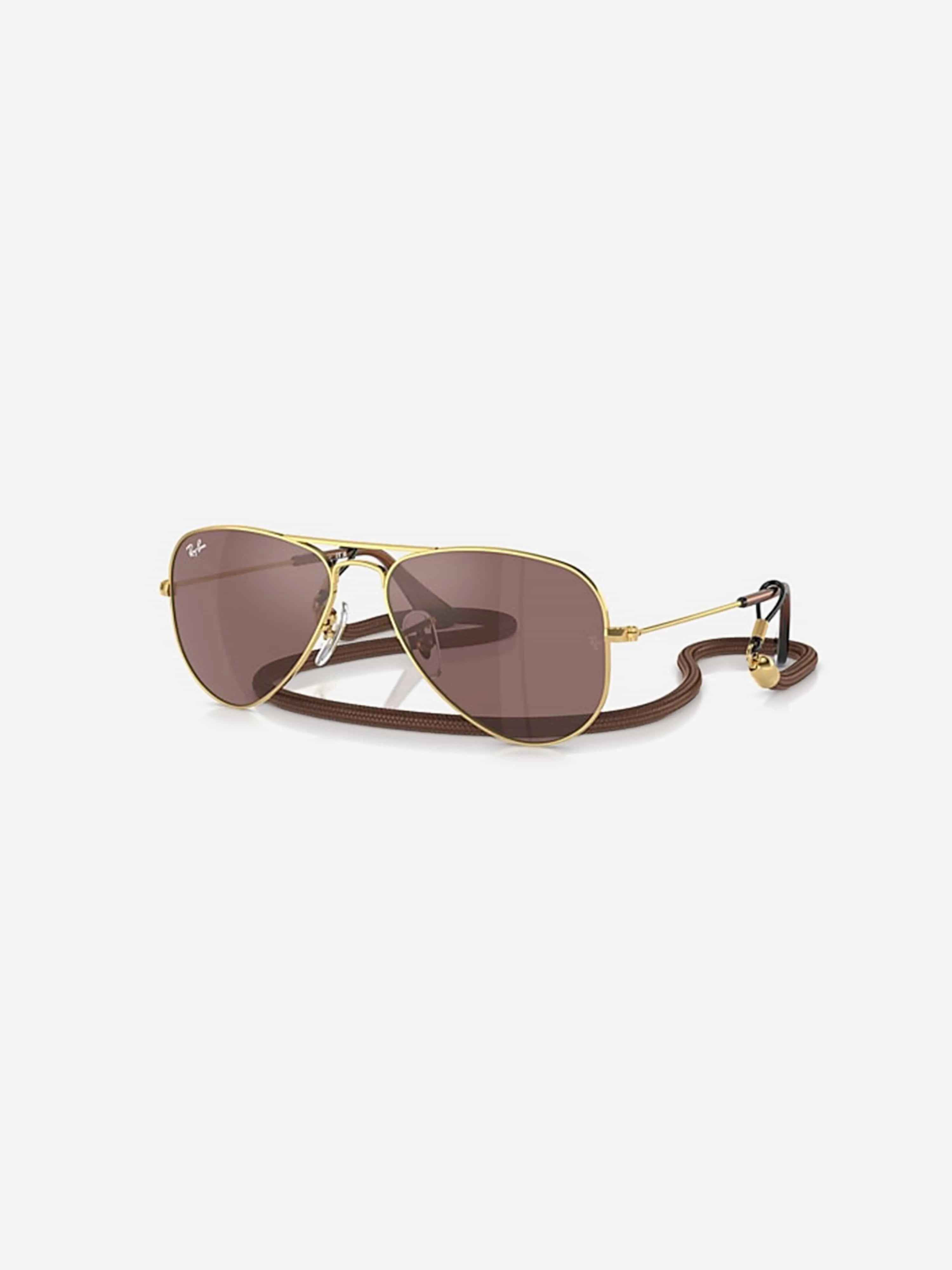 Kids Aviator Sunglasses in Gold