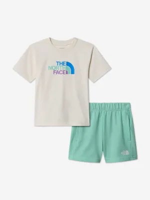 Kids Cotton Short Set in Green