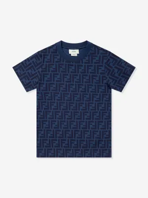 Kids FF Logo T-Shirt in Navy