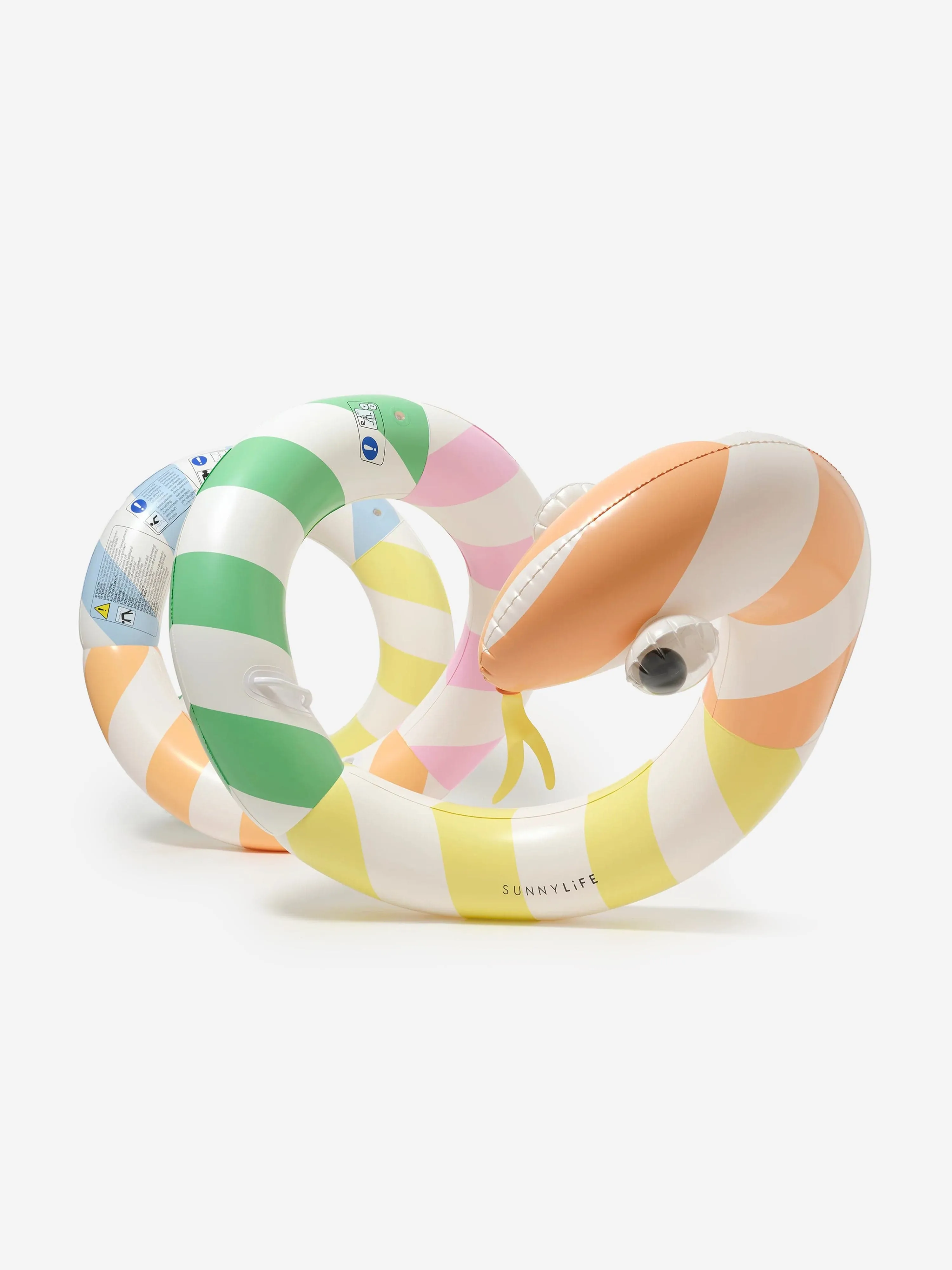 Kids Giant Inflatable Noodle Poolside Sorbet Stripe in Multicolour (245cm)