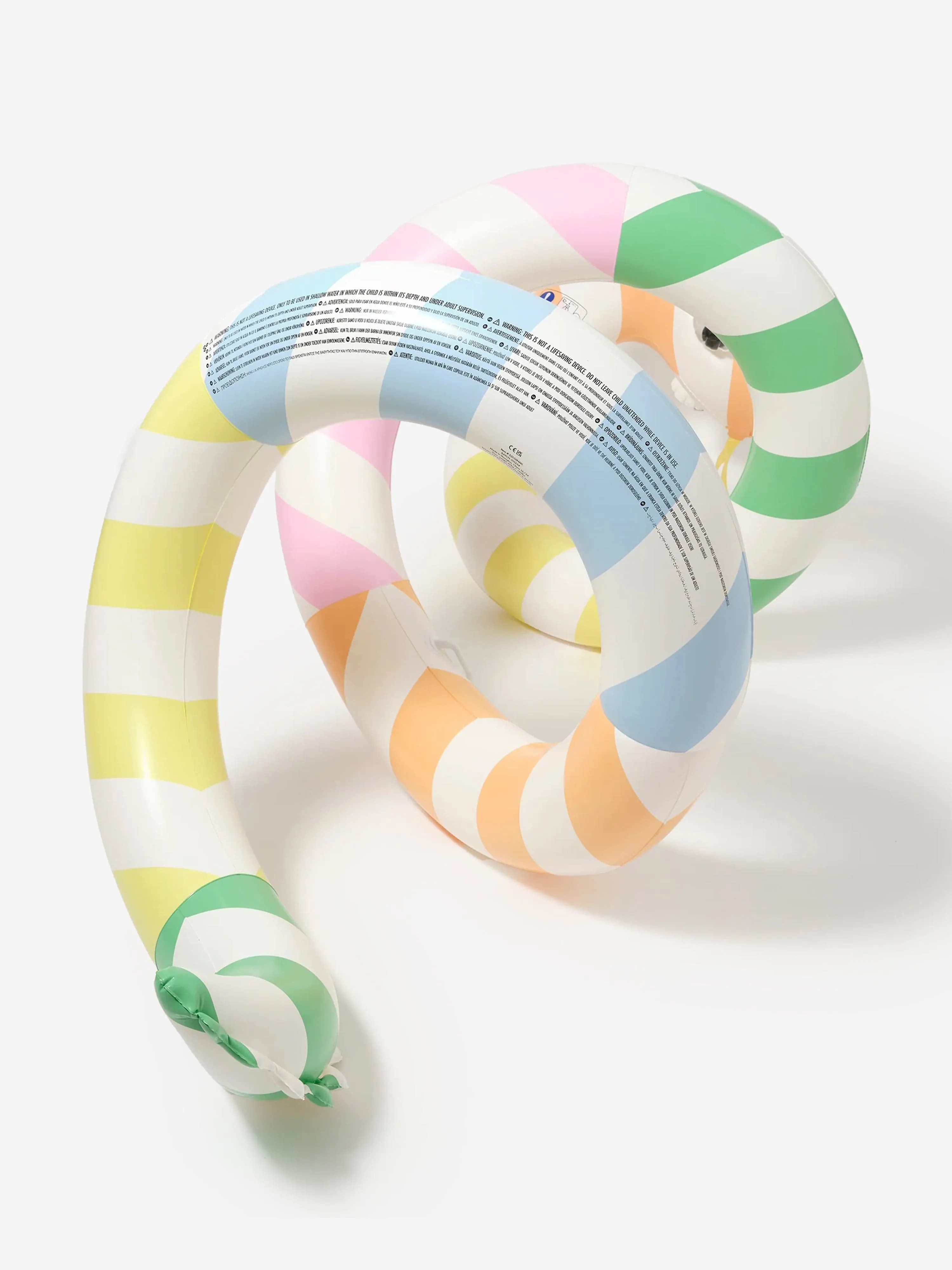 Kids Giant Inflatable Noodle Poolside Sorbet Stripe in Multicolour (245cm)