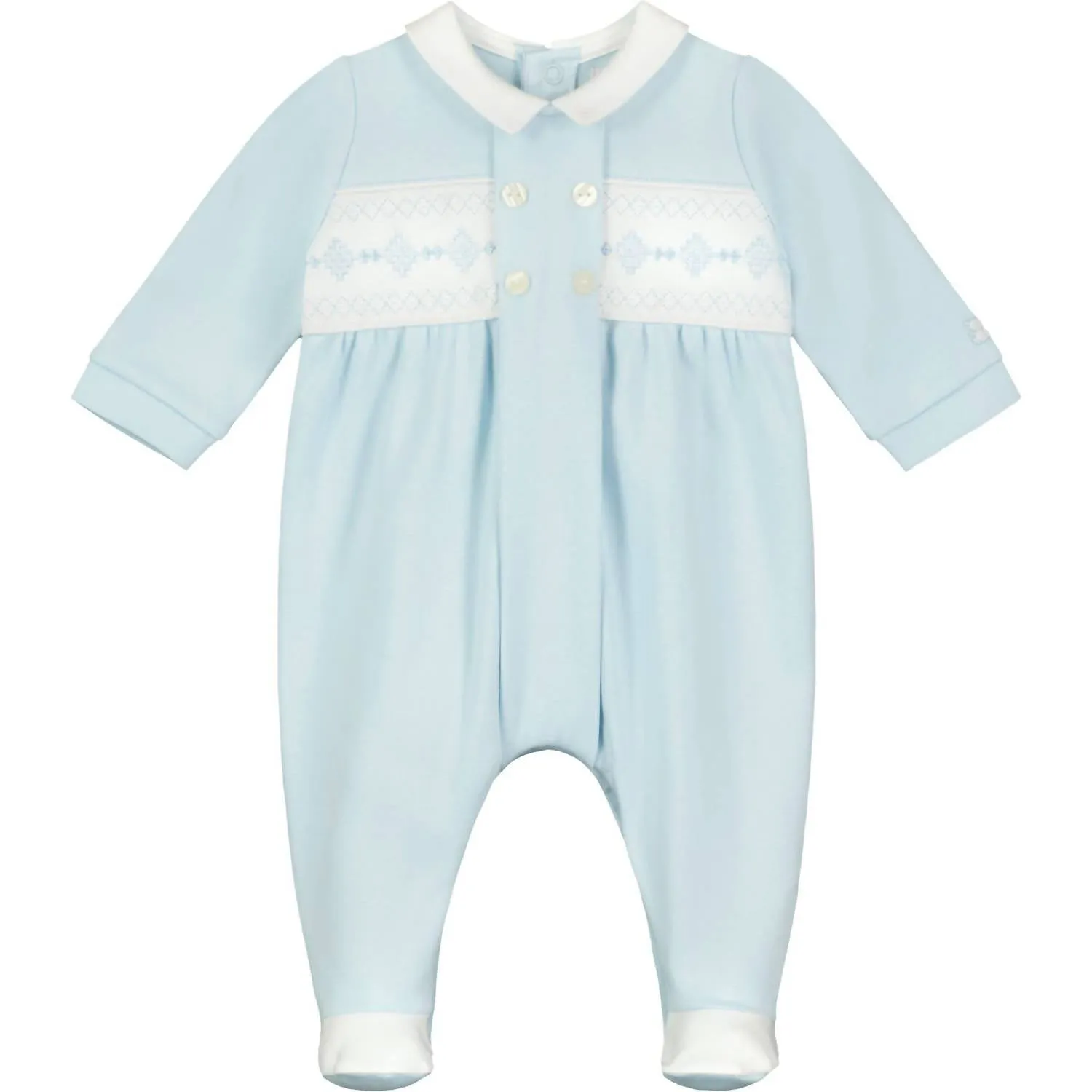 Kids' Smocked Footies In Blue