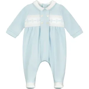 Kids' Smocked Footies In Blue