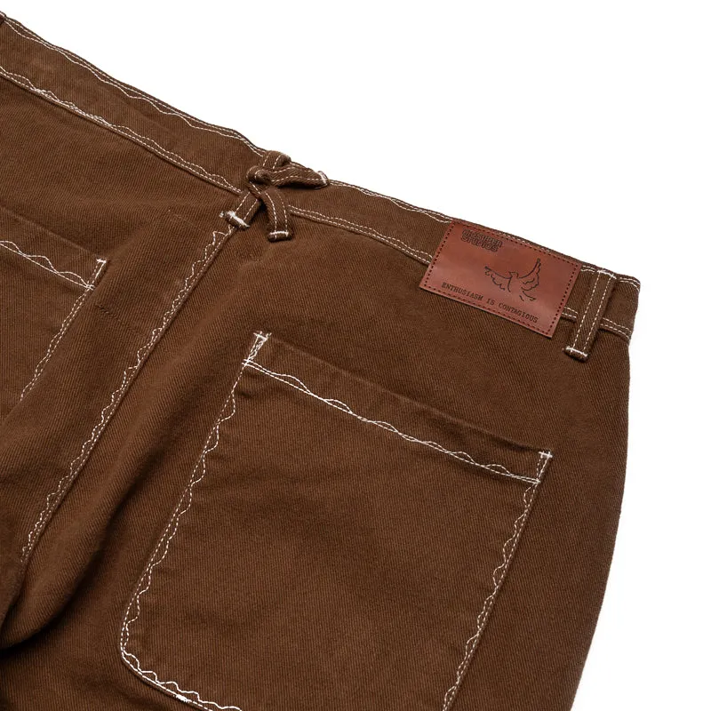 KidSuper Messy Stiched Work Pants - Brown
