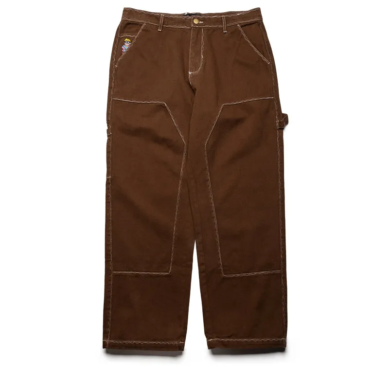 KidSuper Messy Stiched Work Pants - Brown